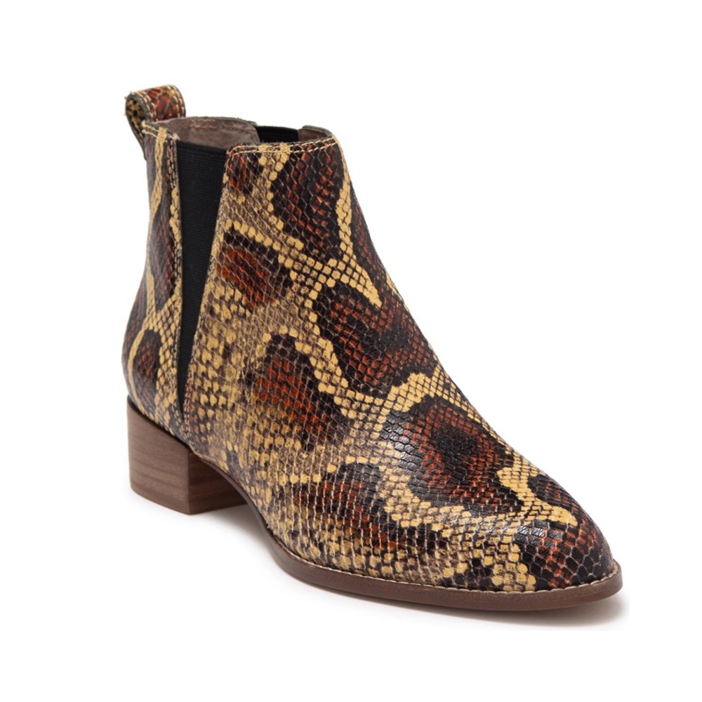 Madewell The Carina Boot in Snake Embossed Leather Size 7